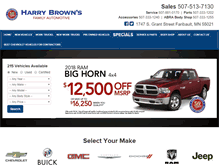 Tablet Screenshot of harrybrowns.com